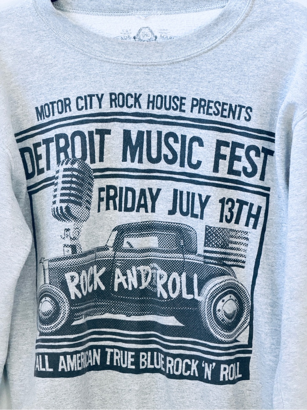 Vintage Style American Rag Motor City Detroit Music Fest Sweatshirt